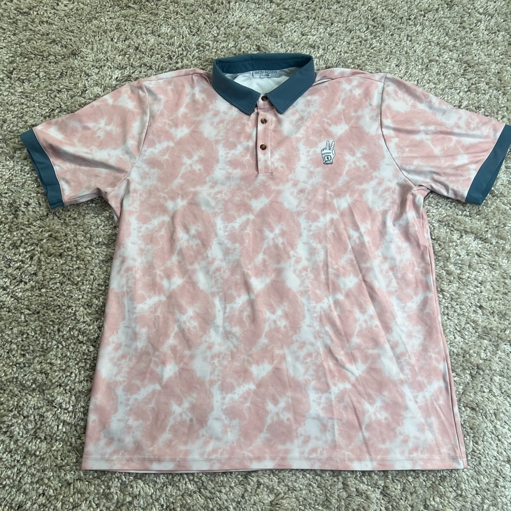 Smith And Quinn Stylish Pink And Gray Polo Shirt